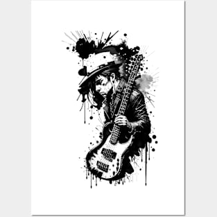 Bass Player ink Posters and Art